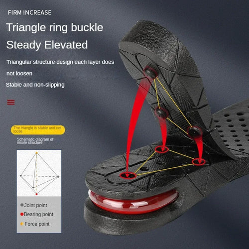 7.5cm 6cm 4.5cm 3cm Air Cushion Elevator Shoe Insole Lifts Inserts Half Insoles for Taller Height Increase Cushion Taller Pads